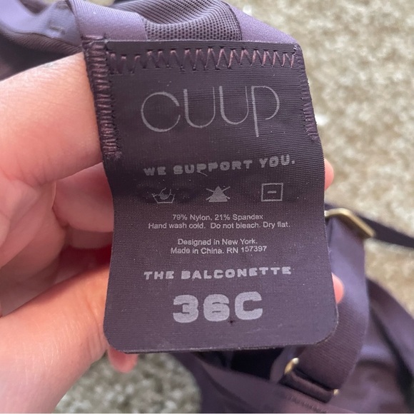 NWT CUUP The Balconette bra mesh dusk purple 36C - Picture 5 of 5